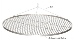 Grillrost 40cm oder 60cm mit Halterung für Feuerschale Feuerkorb Grill Klemme 