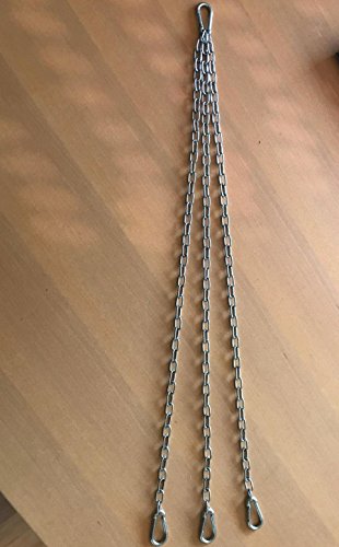 60 cm Kettensatz Edelstahl für Grillrost Aufhängung Grillkette Dreibein Kette 