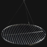 DRULINE Ø 53 cm Grillrost Rund Schwenkgrill Rost Grill Edelstahl mit Seil - 1