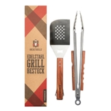 Rocketgrills Hochwertiges Grillbesteck Set extra große Grillzange - Edler Wender - 1