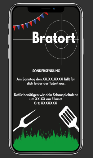 Grillparty Einladungskarte Smartphone