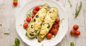 Gefüllte Zucchini vom Grill