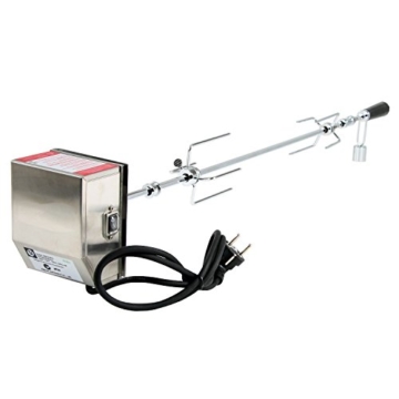 BBQ-Toro Grillspieß Set, 90 cm, inkl. Edelstahl Motor, 220V - 240V, Drehspieß, Rotisserie, Drehspiess - 1