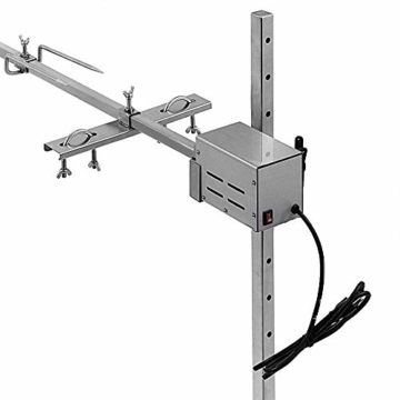 ETE ETMATE BBQ Elektrische Rotisserie Kit Automatische 15 Watt Universal Rotisserie Kit Outdoor Großen Grill Rotisserie Spieß Roaster Rod Großen Grill für Party Camping Karneval - 3