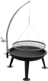 XXL Schwenkgrill LINUS 80, Grillrost aus Edelstahl, Feuerschale aus Metall TOP Qualität mit Galgen NEU & OVP - 1