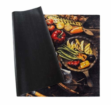 andiamo Fußmatte/Grillmatte im Flammendesign/antirutsch In- und Outdoor geeignet 80 x 120 mit Flammen, Farbe:Bunt, Größe:80 x 120 cm - 2