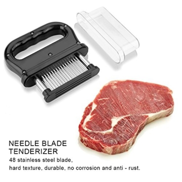 Fleisch Fleischzartmacher zartmacher Tenderizer 48 Edelstahl Ultra Sharp Nadel Klingen Tenderizers Manuelle Küche Werkzeug für Steak Rindfleisch Huhn Schweinefleisch - 4