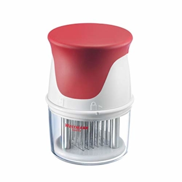 Westmark Steaker mit 35 Edelstahl-Klingen, Kunststoff/Rostfreier Edelstahl, Weiß/Rot, 62132260 - 4