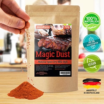 Magic Dust BBQ Rub • Gewürzmischung zum Grillen und Marinieren von Fleisch • in Deutschland von Hand abgefüllt • 750g in der XXL Vorratspackung - 2