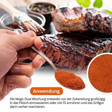 Magic Dust BBQ Rub • Gewürzmischung zum Grillen und Marinieren von Fleisch • in Deutschland von Hand abgefüllt • 750g in der XXL Vorratspackung - 3
