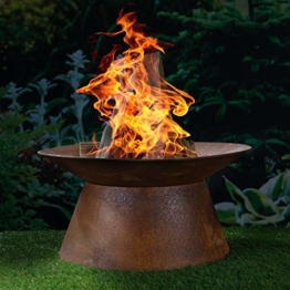 HI Feuerschale in Rostoptik Feuerstelle Gartenfeuer Feuerkorb Pflanzschale 50 cm - 1