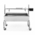 OneConcept Sauenland - Grill, Spanferkelgrill, Lammgrill, Holzkohlegrill, Elektro-Motor, Edelstahl-Drehspieß, höhenverstellbar, 2 Grillroste, 4 Rollen, mit Bremsen, Silber - 2
