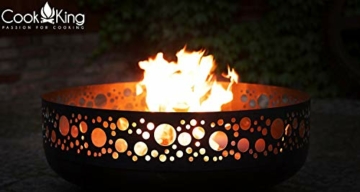 Feuerschale Boston Ø 80 cm Feuerstelle für Garten aus Stahl Feuerkorb als Wärmequelle oder Grill CookKing - 4