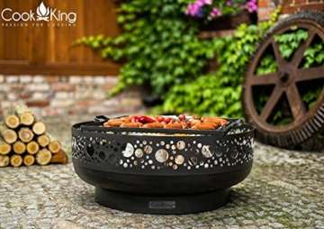 Feuerschale Boston Ø 80 cm Feuerstelle für Garten aus Stahl Feuerkorb als Wärmequelle oder Grill CookKing - 5