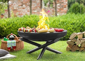 Feuerschale Indiana Ø 80 cm Feuerstelle für Garten aus Stahl Feuerkorb als Wärmequelle oder Grill CookKing - 8