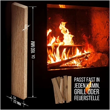 Aleko Premium 3,7 kg Brennholz bzw. Holzkohle - Anzünder aus Eichenholz, Bio Kaminanzünder, für Grill, Kamin, Ofen - perfekter Grillanzünder, getrocknetes und unbehandeltes Anmachholz - 3