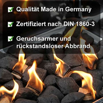 FLAMMBURO (8 kg Ökologische XXL Anzündwürfel vom Deutschen Hersteller, Grillanzünder, Kaminanzünder, Ofenanzünder, Anzündwürfel, Anzündwolle - DIN zertifizierte Qualität Made in Germany - (8 kg) - 4