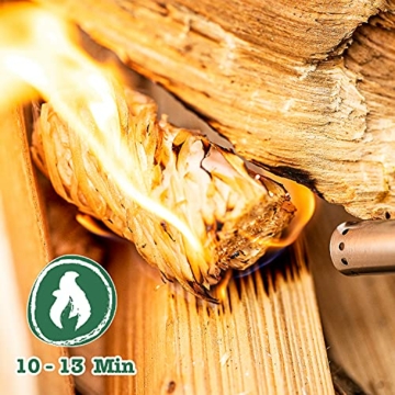grillas 10 kg Bio-Kaminanzünder und Öko-Grillanzünder aus Holzwolle, in pflanzlichem Wachs getränkt | Kohleanzünder | Wachsanzünder | Anzündwolle | Anzündhilfe | ohne Rückstände - 3