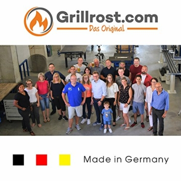 Grillrost RUND - 60cm aus Edelstahl - Handwerksprodukt - Made in Germany mit 3 Aufhängeösen - 7