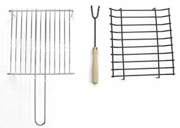 YERD Corten Terrassen-Ofen/Grill-Kamin Denver BBQ: Echter Corten-Stahl Gartenkamin (Edelrost), inkl. Grill-Rost (L 125cm Corten) - 3