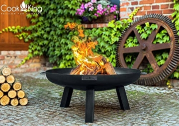 Feuerschale Polo Ø 80 cm Feuerstelle für Garten aus Stahl Feuerkorb als Wärmequelle oder Grill CookKing - 4