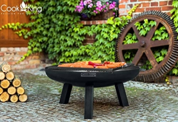 Feuerschale Polo Ø 80 cm Feuerstelle für Garten aus Stahl Feuerkorb als Wärmequelle oder Grill CookKing - 7