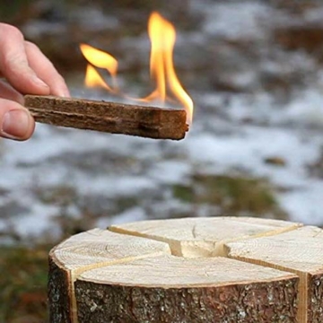 NOOR Schwedenfeuer mit 25cm Höhe und 17-24cm Durchmesser I Schwedenfackel für Outdoor-Spaß bis zu 4 Stunden - 4