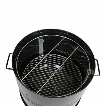 Mayer Barbecue BRENNA MKG-451 Grilltonne 5 in 1 zum Räuchern, Grillen, Smoken, Pizza Backen & Lagerfeuer für Garten & Terrasse, 59 x 109 x 52 cm (B x H x T) - 7