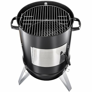 Style'n Cook Holzkohle Multifunktionsgrill Stor 2in1 XL Räucherofen Ø 46 cm, Schwarz - 5