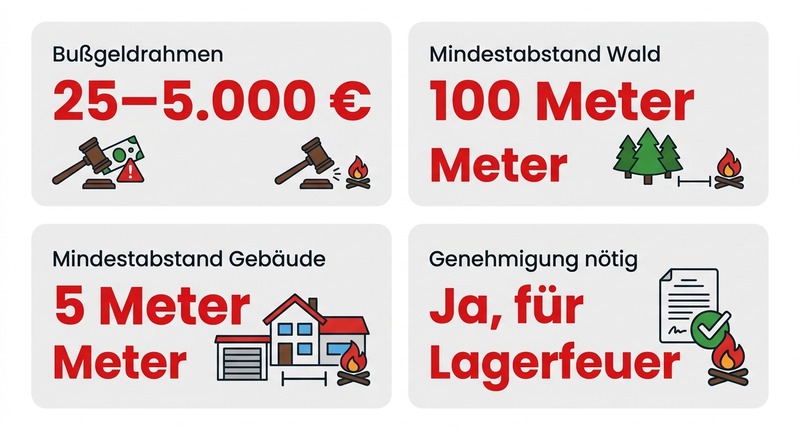Bußgelder bis 5.000€: Offenes Feuer